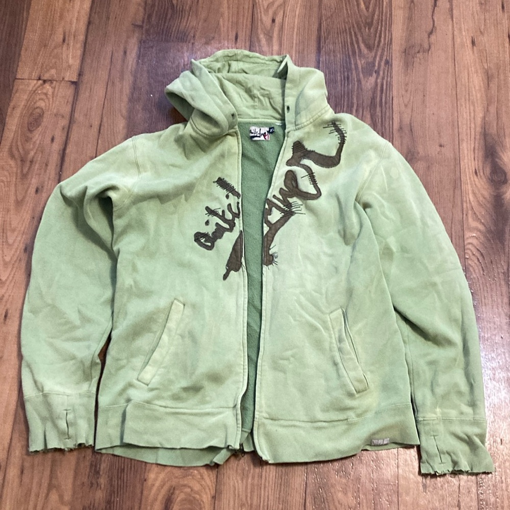 Vintage grunge style quicksilver sip hoodie, size xl